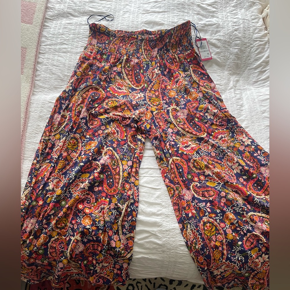 Vince Camuto Plus Size Smocked Waist Wide Leg Pants NEW WITH TAG